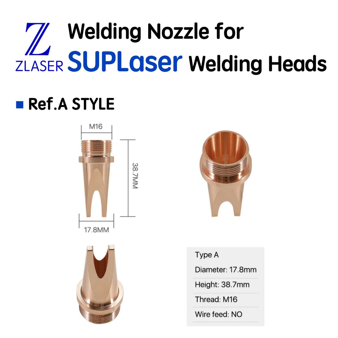 Zlasertools Welding Nozzle for SupLaser Welding Head